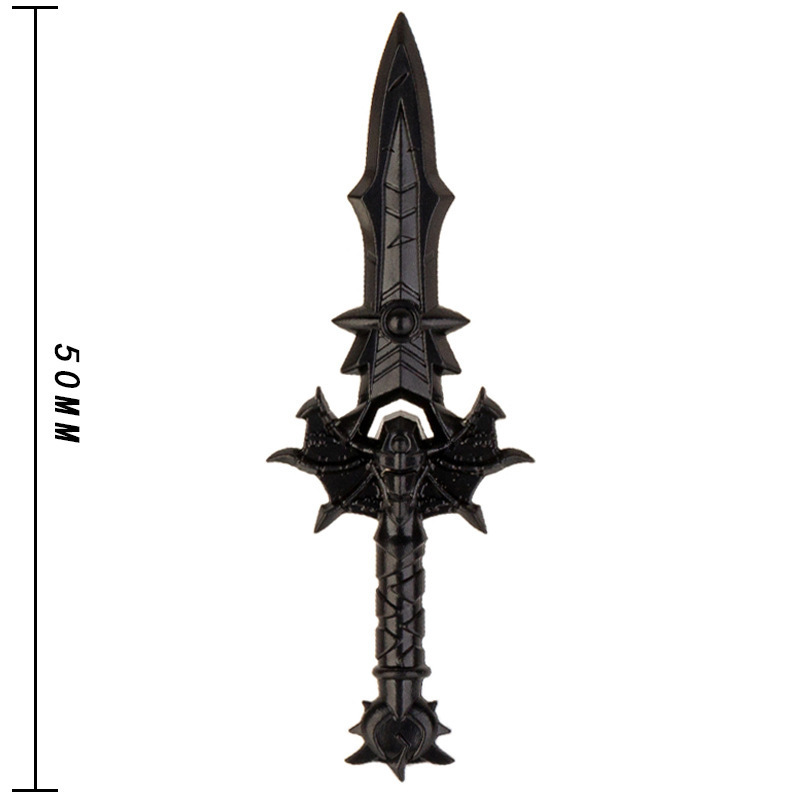 Medieval Warcraft Weapon Mini Knight Figure Sword Knife Bow Arrow Shield Accessories Plastic Building Blocks Toys Kids