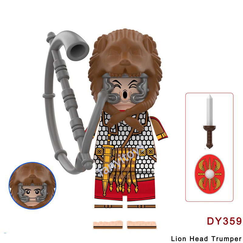 Medieval Series DY360-362 Shield Roman Soldier Head Movable Mini Action figure Toys Building Blocks