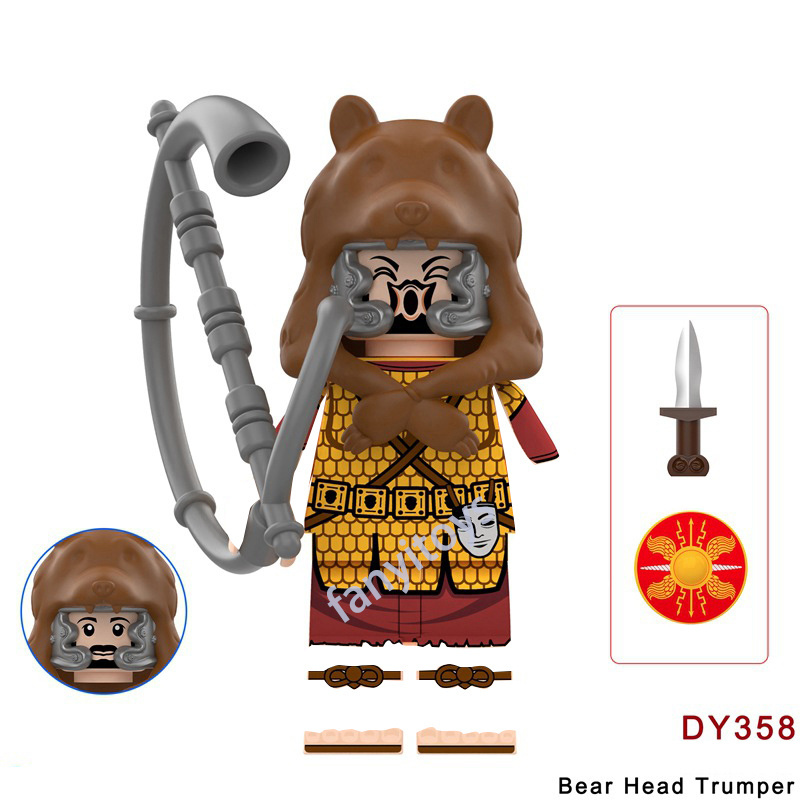 Medieval Series DY360-362 Shield Roman Soldier Head Movable Mini Action figure Toys Building Blocks