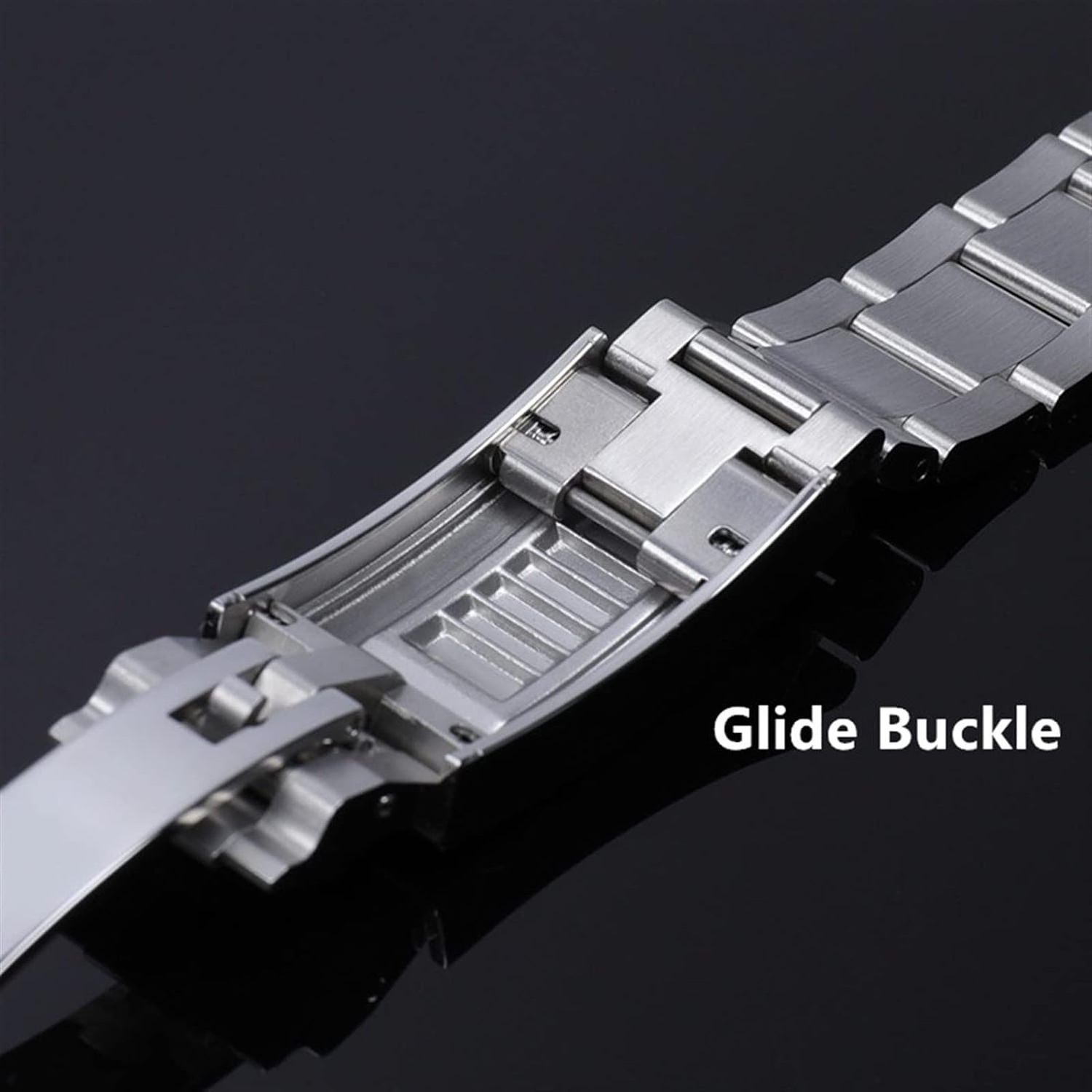 Brushed 904L Stainless Steel 20mm Watch Band Replace For Rolex Strap For Submariner SUB GMT Glide Folding Watch Bracelet Buckle