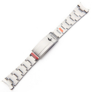 Brushed 904L Stainless Steel 20mm Watch Band Replace For Rolex Strap For Submariner SUB GMT Glide Folding Watch Bracelet Buckle