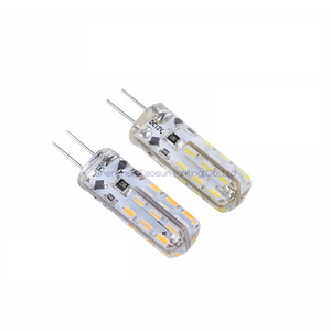 G4 LED Bulb Lamp 1.5W SMD3014 24Leds DC 12V White/Warm White Led mini Light Silicone Cover