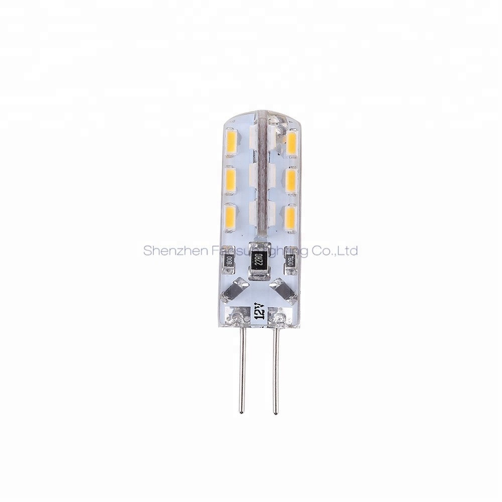 G4 LED Bulb Lamp 1.5W SMD3014 24Leds DC 12V White/Warm White Led mini Light Silicone Cover