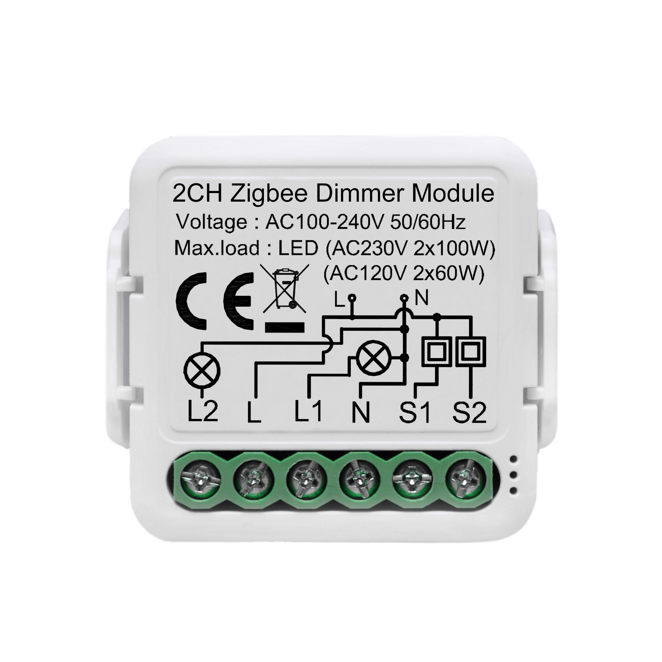 Tuya ZigBee WiFi Smart Dimmers Switch Module Supports 2 Way Control LED Lights Dimmable Switch Works with Alexa Google Home