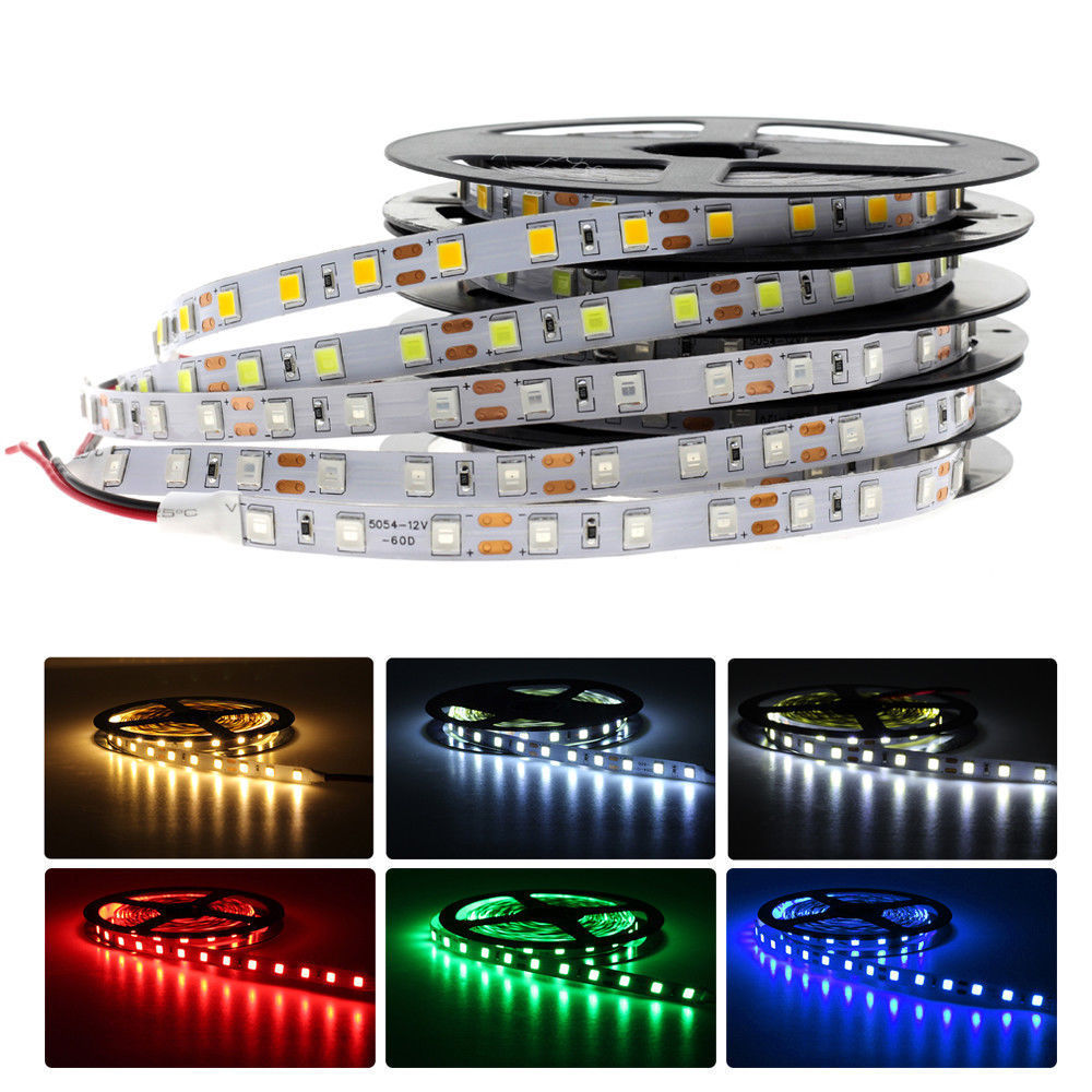 DC12V 5050 5054 LED Strip SMD RGB Warm White Blue LED Strip Light Waterproof Led Tape flexible Strip Light 60Leds/m 120Leds/m