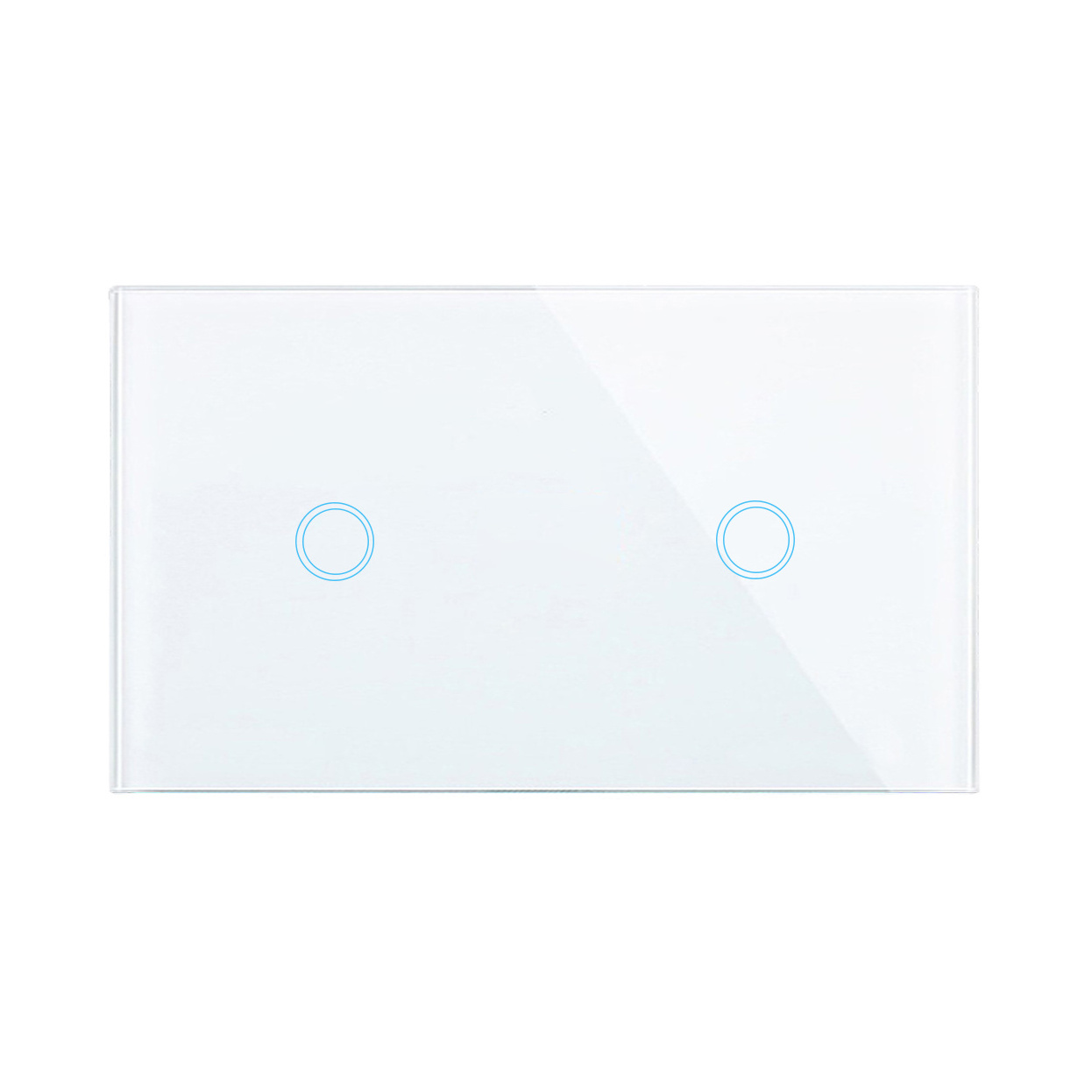 EU Double Panel 1 Gang 1 Way RF Smart Light Switch with Glass Panel Modular Touch Switch Interruptor Touch Switch