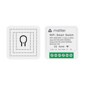 Matter Smart Home Apple Homekit Alexa Google Smartthings supported 16A 2 Way DIY Timer WiFi Breaker Matter Smart Switch On Off