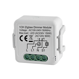 Tuya ZigBee WiFi Smart Dimmers Switch Module Supports 2 Way Control LED Lights Dimmable Switch Works with Alexa Google Home