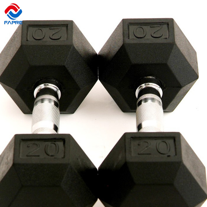 Rubber Dumbbells 5, 10, 15, 25 lb Weights