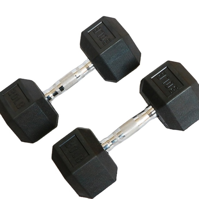 Rubber Dumbbells 5, 10, 15, 25 lb Weights