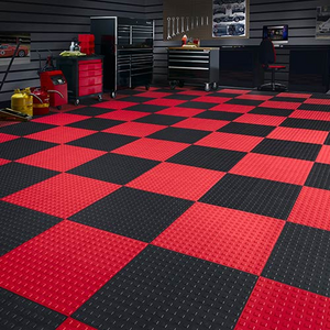 Heavy Duty Anti slip interlocking Garage PVC Floor Tile Mats plastic garage flooring interlocking floor tiles