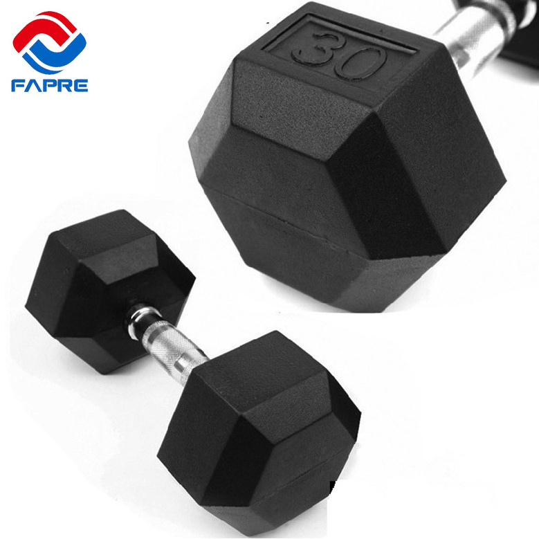 Rubber Dumbbells 5, 10, 15, 25 lb Weights