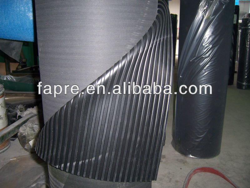 Anti Slip Fine Thin Narrow Ribbed Corrugated Rubber Sheet/Mat/flooring Roll