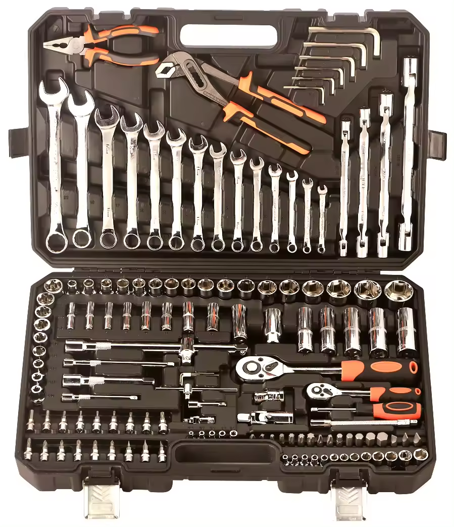 Utility auto repair tool set kits socket wrench hexagonal screwdriver pliers kit multifunctional hardware tool box set