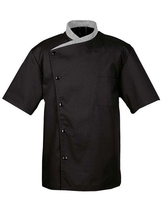 White Polyester Cotton Double Breasted French Italian Sushi Japanese Chef Uniform Black Pants Custom Coat