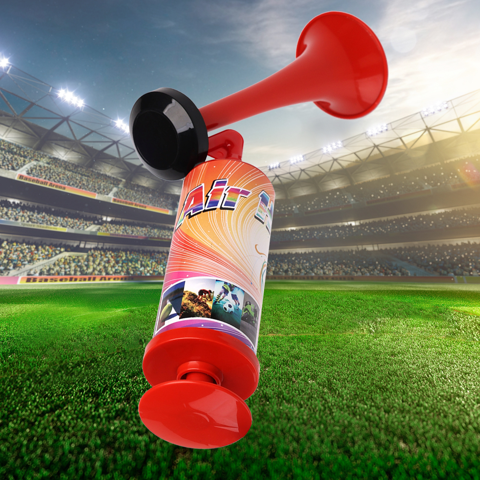 Boating Air Horn, Loud Noise Maker for Camp Safety Boat Sports Events Football Game Party Cheering, Handheld Pump Air Horn Loud