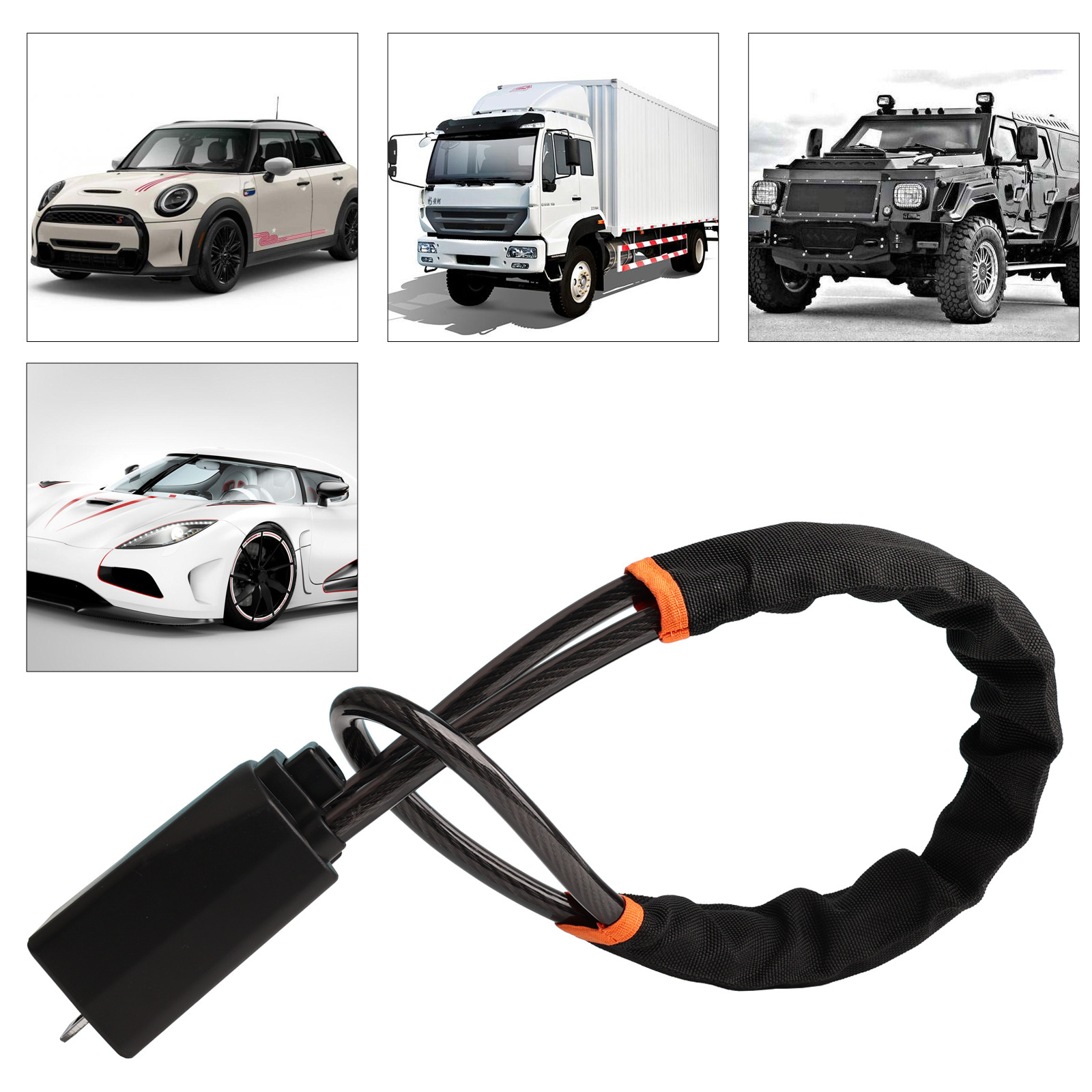 Steering Wheel Lock Car Seat Belt Lock Car Anti Theft Device Anti Theft Strips Security Anti-Theft Car Lock Fit Most Vehicles