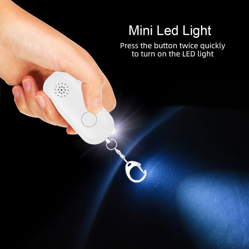 Portable 130db Panic Keychain Personal Alarm Device Wholesale Protection Self Defense Weapons for Women with Flashlight