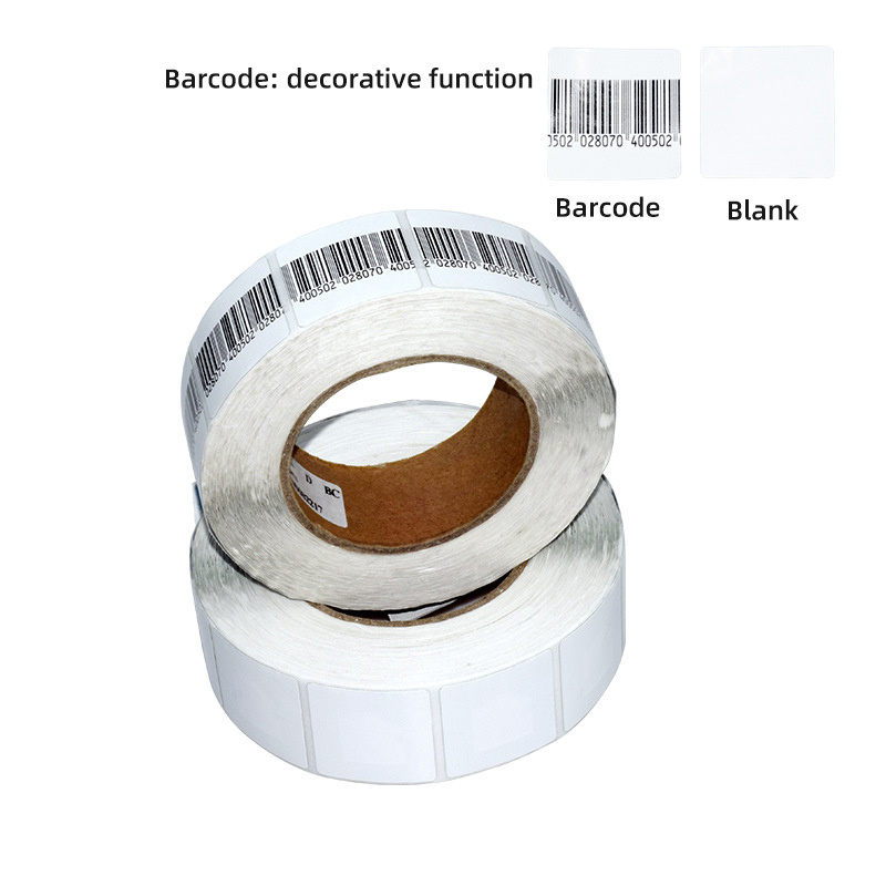 30*40 mm EAS RF Soft Label 8.2 mhz Clothing Security Anti-theft Soft Tag with Dummy Barcode