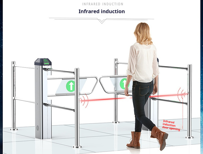 Automatic Optical Turnstile For Entrance Access control system gate Exit Supermarket Swing Gate Turnstile