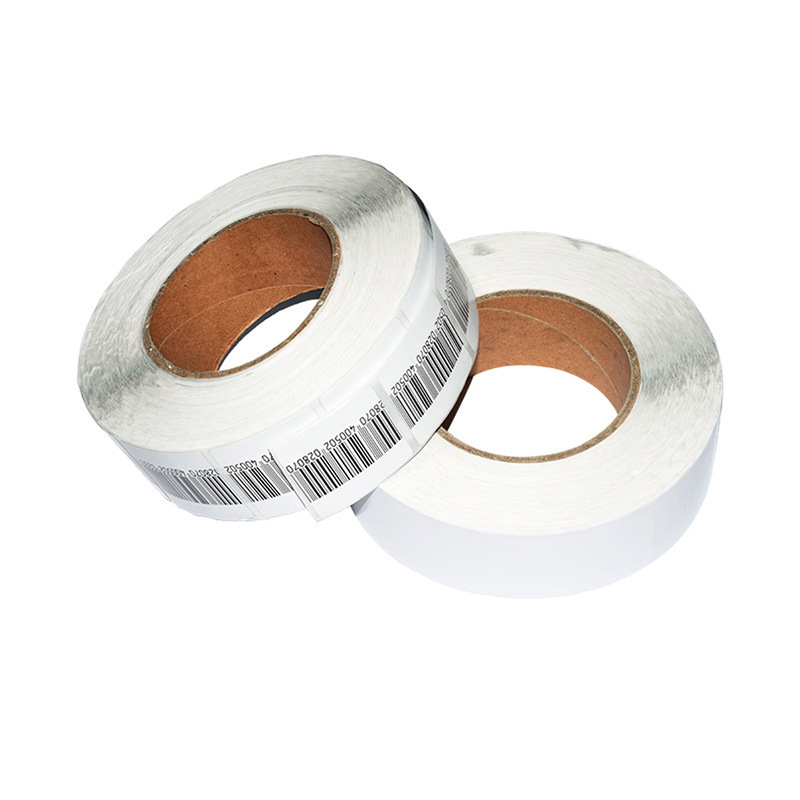 30*40 mm EAS RF Soft Label 8.2 mhz Clothing Security Anti-theft Soft Tag with Dummy Barcode