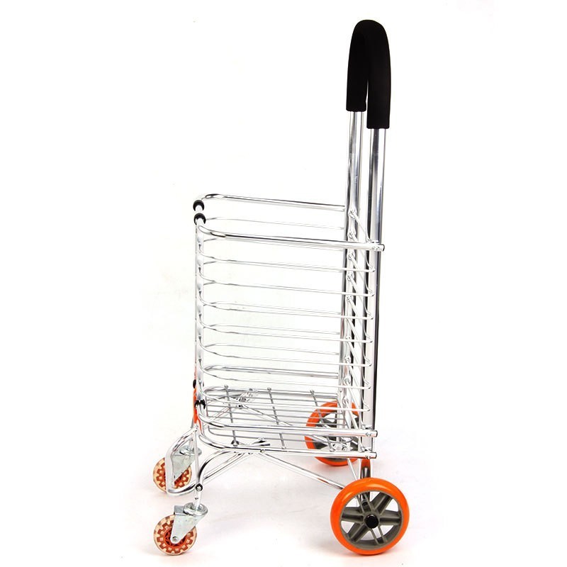 China Wholesale Aluminum Foldable Wal Mart Shopping Vegetable Cart Moving Folding Shopping Hand Trolleys for Elderly