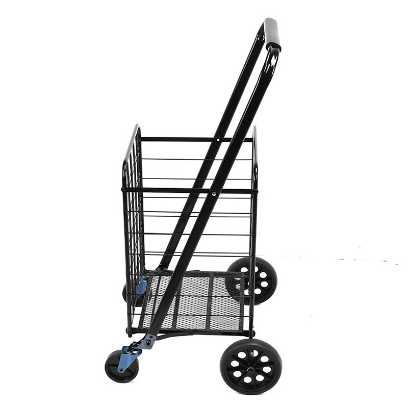 Factory Price Grocery Utility Shopping Trolleys Carts Portable Foldable Trolleys for Supermarket Retail Store