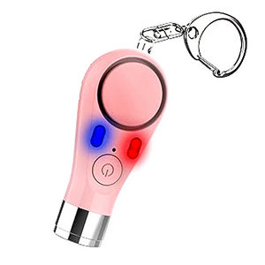 Women's Rechargeable Personal Alarm, Self Defense Alarm Keychain with Super Bright Flashlight and Red and Blue Warning Lights