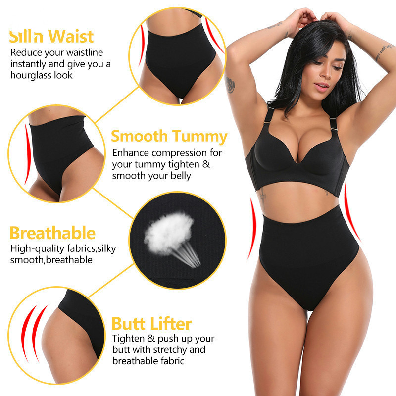 High Waist Butt Lifter Women Sexy Thong Shaper Tummy Control Panties Shaping Underwear Waist Trainer Pulling Briefs Shapewear