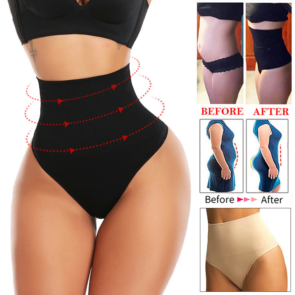 High Waist Butt Lifter Women Sexy Thong Shaper Tummy Control Panties Shaping Underwear Waist Trainer Pulling Briefs Shapewear