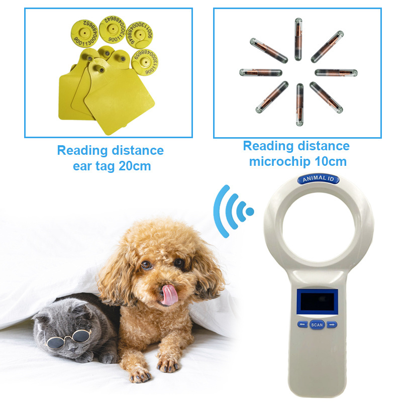 dog scanner pet animal chip usb reader range rfid handheld portable reader 134.2Khz pet microchip long range reader