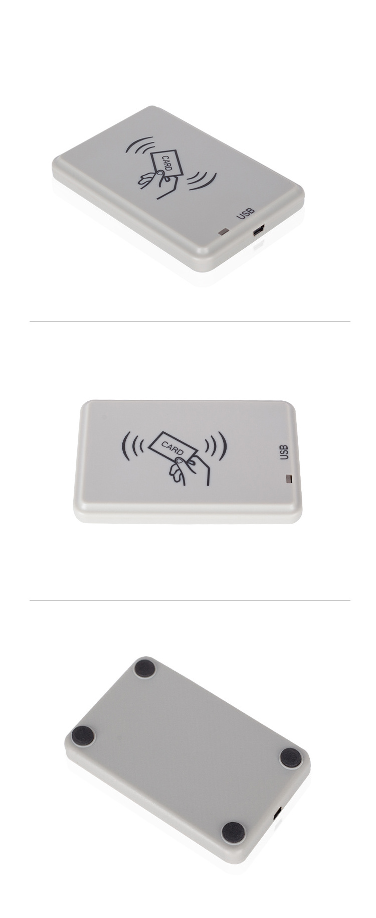 13.56mhz ISO15693/14443a desktop portable RFID USB supermarket hotel library contactless smart card chip tag  reader writer