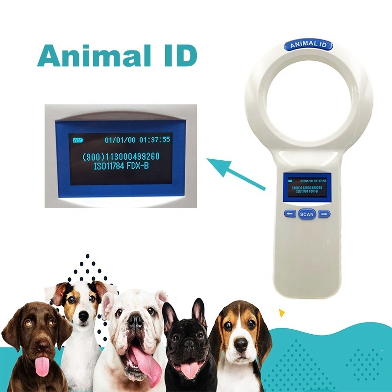 dog scanner pet animal chip usb reader range rfid handheld portable reader 134.2Khz pet microchip long range reader