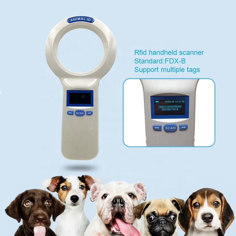 dog scanner pet animal chip usb reader range rfid handheld portable reader 134.2Khz pet microchip long range reader