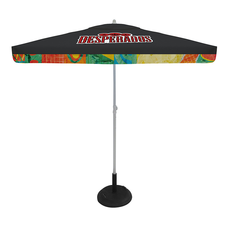 OEM outdoor patio parasol umbrella  2x2m promotional advertising event umbrella parasol 100% RPET fabric