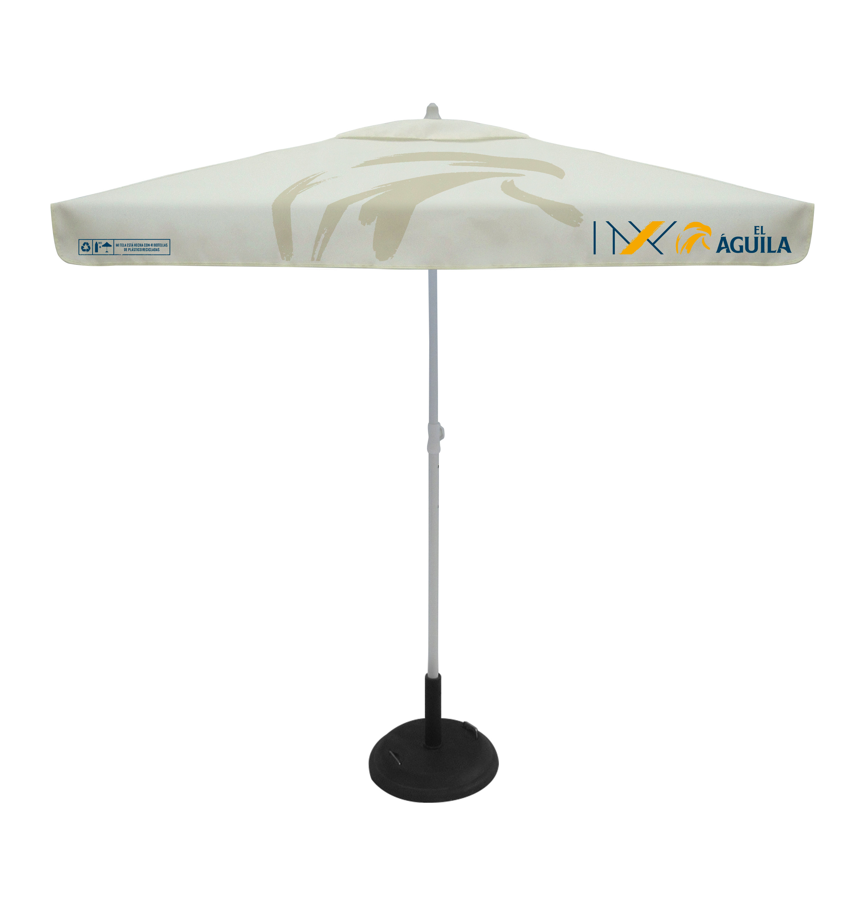 OEM outdoor patio parasol umbrella  2x2m promotional advertising event umbrella parasol 100% RPET fabric