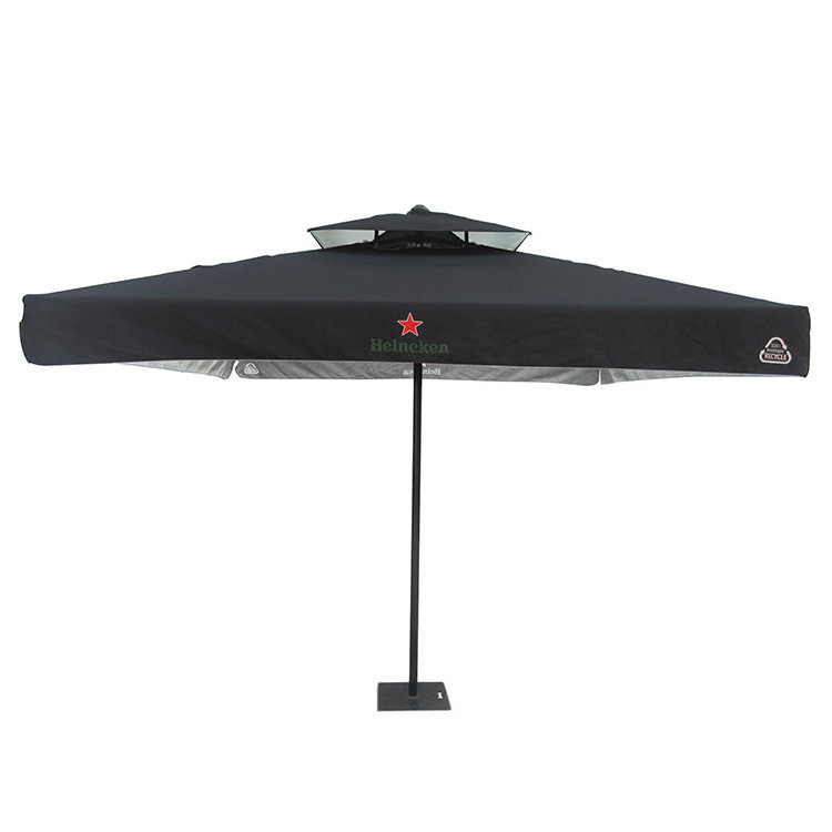 High Quality 3x3m RPET Fabric Waterproof Umbrella Parasol for Outdoor Use for Hotel Restaurant Cafe Outdoor Furniture