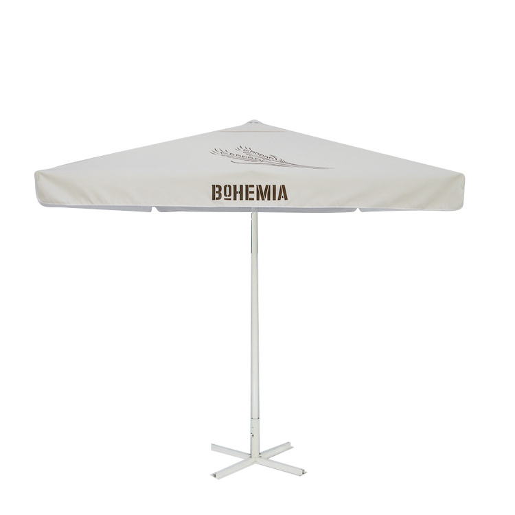 Custom aluminium frame square spring market umbrella parasol patio umbrella