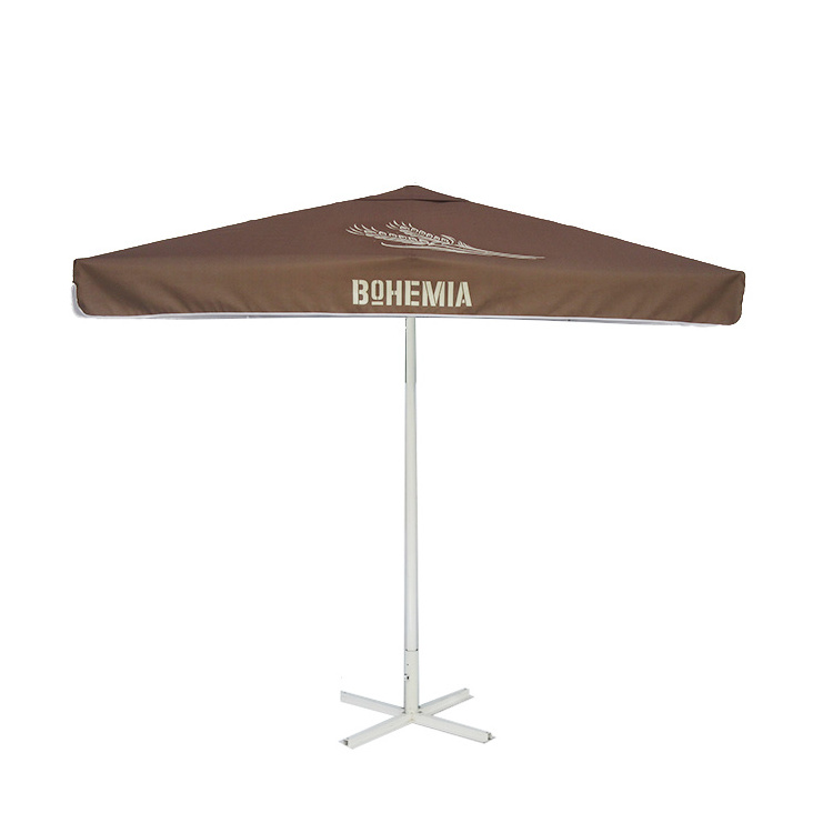 Custom aluminium frame square spring market umbrella parasol patio umbrella