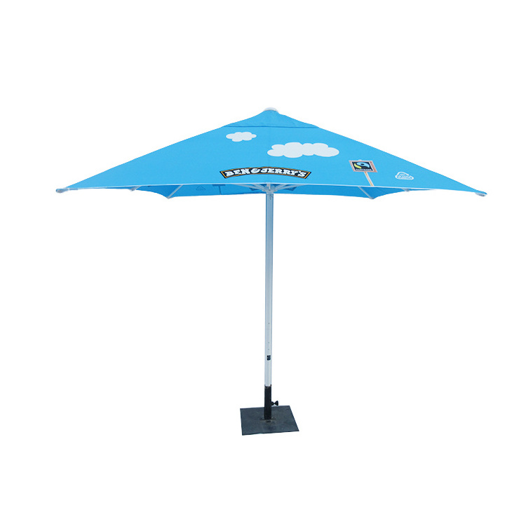 Custom aluminium frame square spring market umbrella parasol patio umbrella