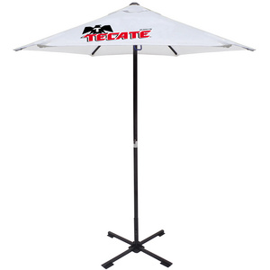 Hexagonal parasol umbrella  6ft 7ft Outdoor Beach Umbrella Parasol Garden Hotel Restaurant 100% RPET Fabric