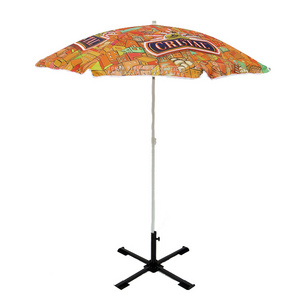 Custom Logo Outdoor Sun Parasol Sea Beach Umbrella with UV Protection