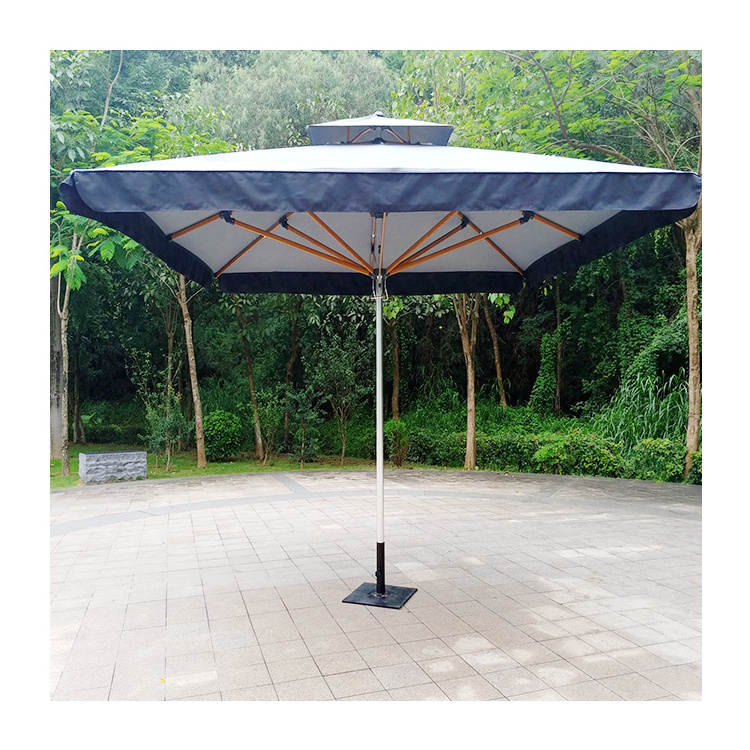 Advertising Customization Logo Printing Poolside Garden Outdoor Aluminium Parasol Umbrellas