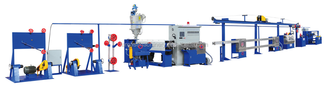 Wire Making Machine Process / silicon Rubber Cable Extrusion Production Line plastic extruder machine of silicon extruder