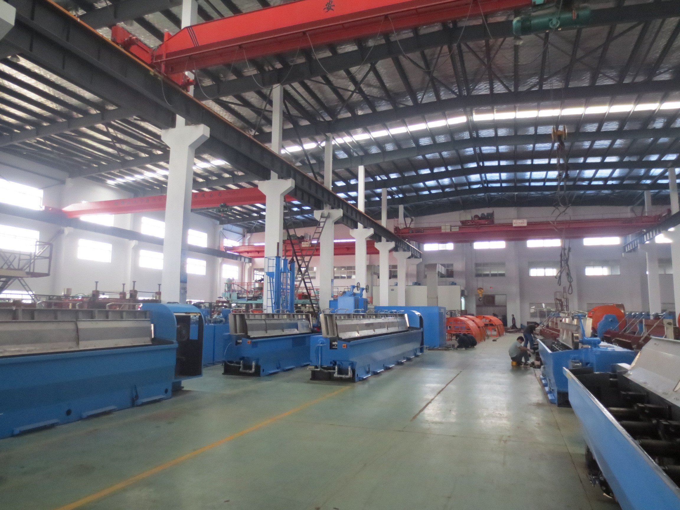 13D RBD making copper aluminum wire drawing machine with 800 coiler  take up for cable size 1.2 -4.0mm of rod breakdown machine