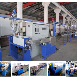 Wire Making Machine Process / silicon Rubber Cable Extrusion Production Line plastic extruder machine of silicon extruder