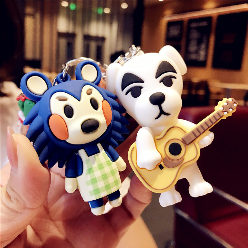 Animal Crossing Son Doll Car Keychains Men Women Lovers Key Chain Pendant Small Cute Key Ring Accessories Fashion Game