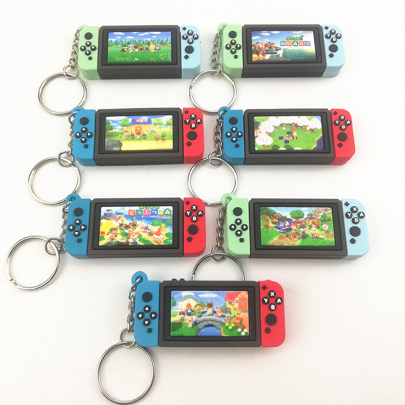 Wholesale Game Console With The Switch Keychain Mario Game Peripheral Key Ring Plastic Keychains