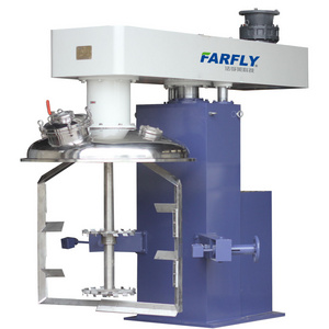 Double twin shaft putty mixing mixer machine high speed dispersing low speed mixer with wall scraper