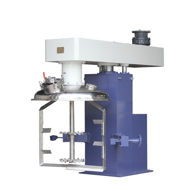 Double twin shaft putty mixing mixer machine high speed dispersing low speed mixer with wall scraper